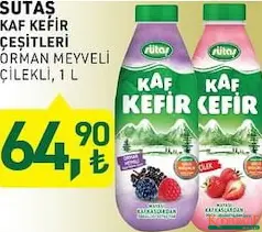 SÜTAŞ KAF KEFİR ÇEŞİTLERİ 1 L fiyat ve kampanya bilgisi